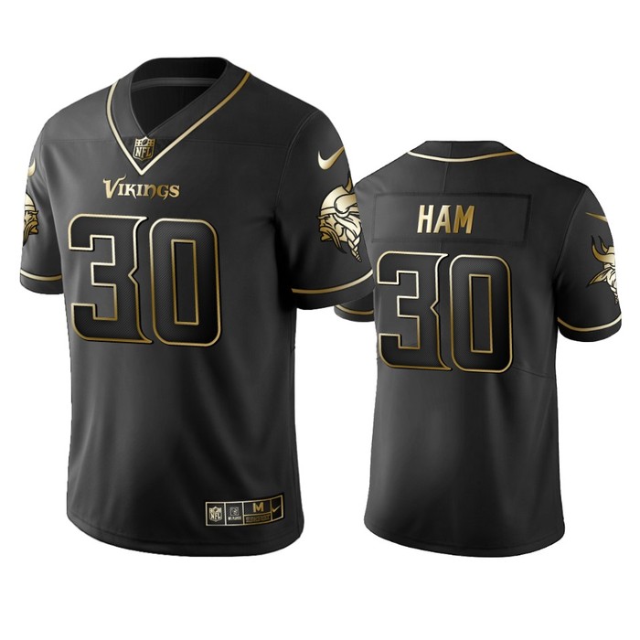 Minnesota Vikings C.j. Ham Black Golden Edition 2019 Vapor Untouchable Limited Jersey - Mens