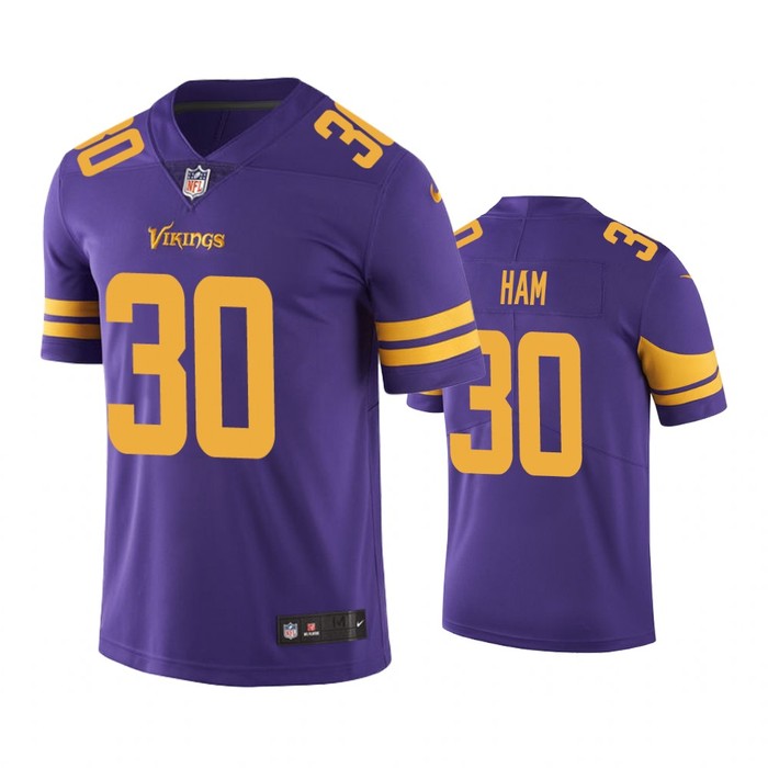 Minnesota Vikings C.j. Ham Purple Nike Color Rush Limited Jersey - Cocomos