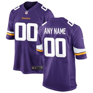 Minnesota Vikings Custom Game Jersey - Purple Custom Jerseys Nfl