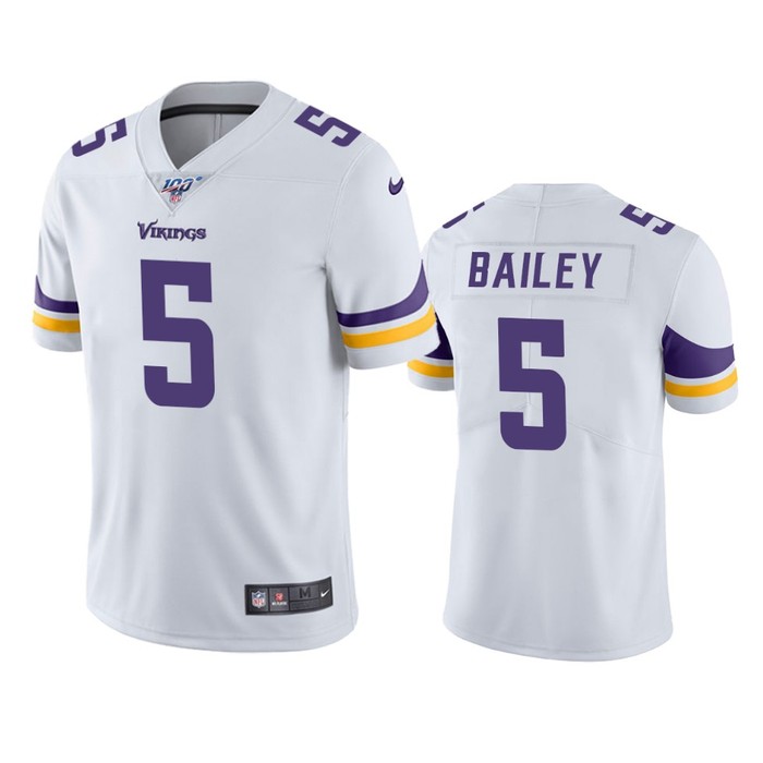 Minnesota Vikings Dan Bailey White 100th Season Vapor Limited Jersey - Cocomos