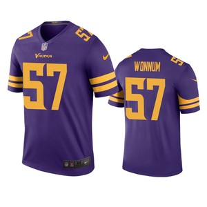 Minnesota Vikings D.j. Wonnum Purple Color Rush Legend Jersey