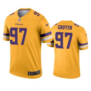 Minnesota Vikings Everson Griffen Gold Inverted Legend Jersey - Cocomos