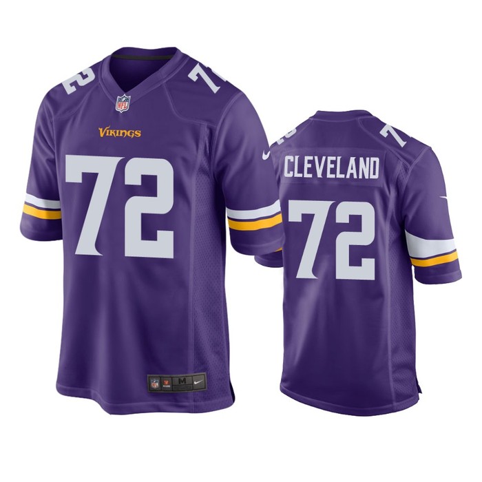 Minnesota Vikings Ezra Cleveland Purple 2020 Nfl Draft Game Jersey