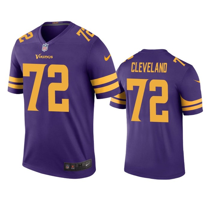 Minnesota Vikings Ezra Cleveland Purple Color Rush Legend Jersey