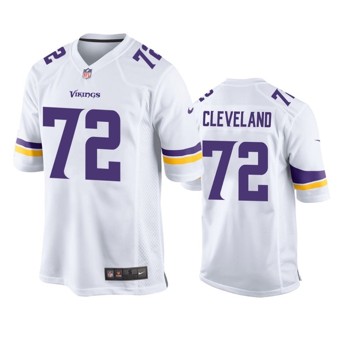 Minnesota Vikings Ezra Cleveland White 2020 Nfl Draft Game Jersey