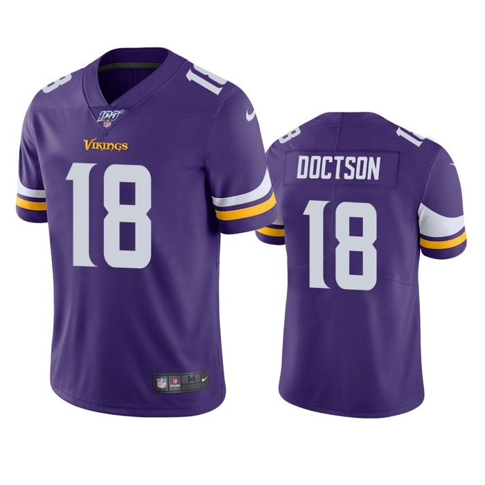 Minnesota Vikings Josh Doctson Purple 100th Season Vapor Limited Jersey