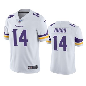 Minnesota Vikings Stefon Diggs White 100th Season Vapor Limited Jersey