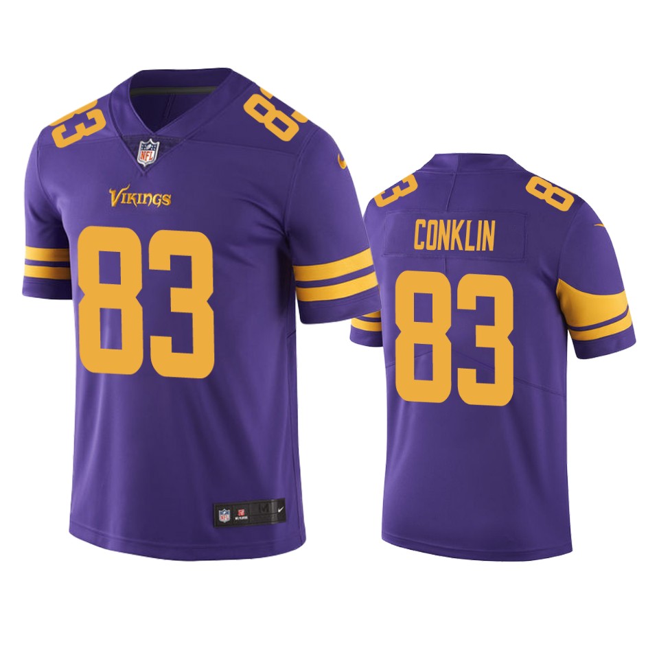 Minnesota Vikings Tyler Conklin Purple Nike Color Rush Limited Jersey - Cocomos