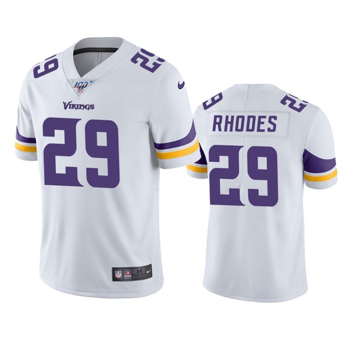 Minnesota Vikings Xavier Rhodes White 100th Season Vapor Limited Jersey