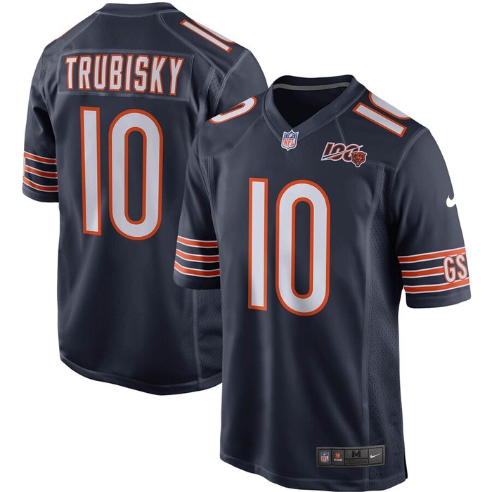 Mitchell Trubisky Chicago Bears Nike 100th Season Game Jersey - Navy