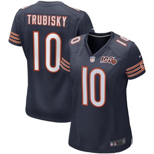 Mitchell Trubisky Chicago Bears Nike Womens 100th Season Game Jersey - Navy - Cocomos