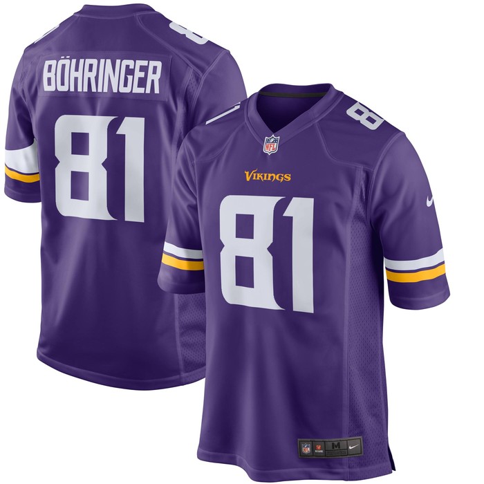 Moritz Bohringer Minnesota Vikings Team Color Game Jersey - Purple Nfl