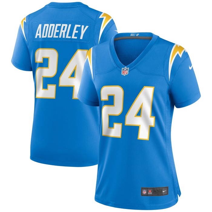 Nasir Adderley Los Angeles Chargers Womens Game Jersey - Powder Blue Nfl