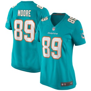 Nat Moore Miami Dolphins Womens Game Retired Player Jersey - Aqua Nfl