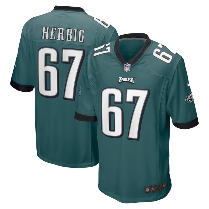 Nate Herbig Philadelphia Eagles Game Jersey - Midnight Green Nfl