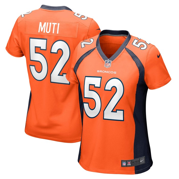 Netane Muti Denver Broncos Womens Game Player Jersey - Orange Nfl - Cocomos