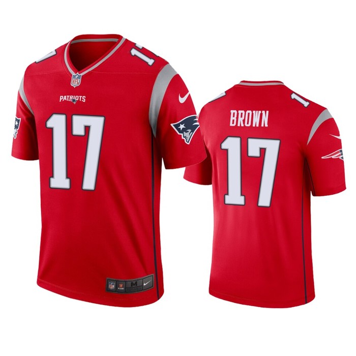 New England Patriots Antonio Brown Red Inverted Legend Jersey