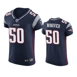 New England Patriots Chase Winovich Navy 100th Season Vapor Elite Jersey