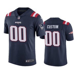 New England Patriots Custom Navy Nike Color Rush Limited Jersey