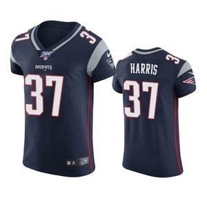 New England Patriots Damien Harris Navy 100th Season Vapor Elite Jersey