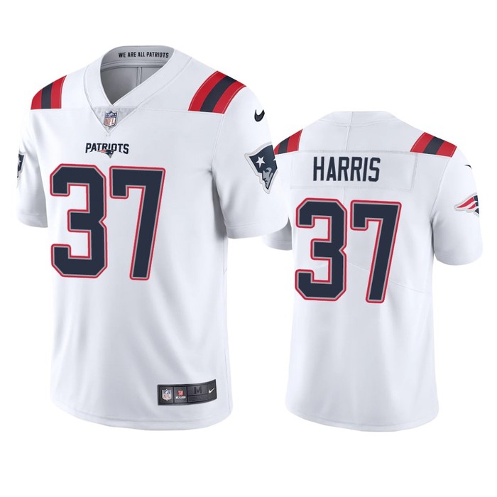 New England Patriots Damien Harris White 2020 Vapor Limited Jersey - Mens