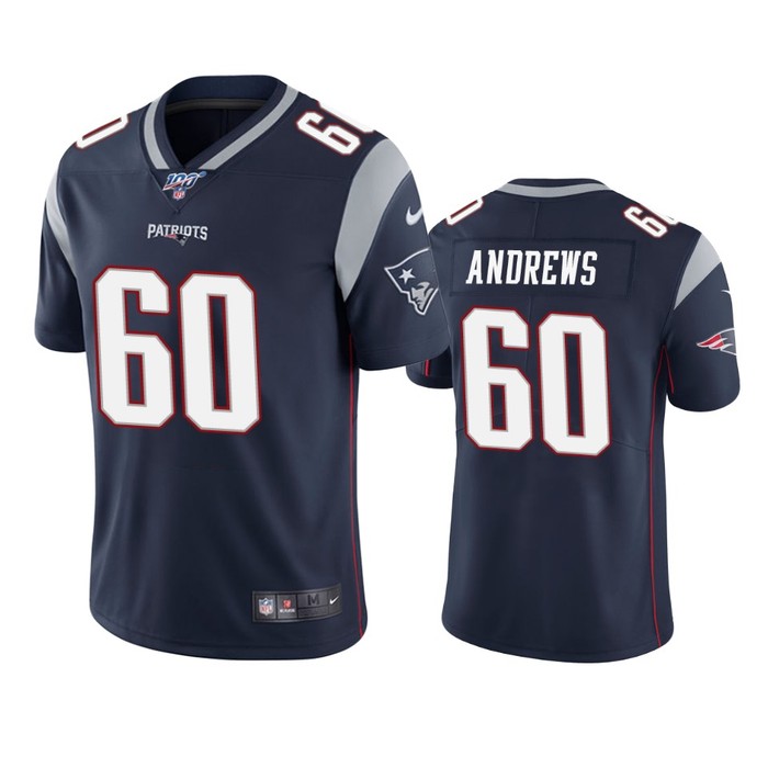 New England Patriots David Andrews Navy 100th Season Vapor Limited Jersey