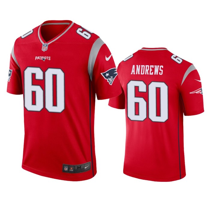 New England Patriots David Andrews Red Inverted Legend Jersey