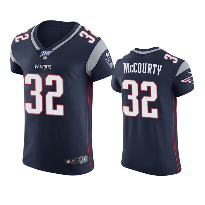 New England Patriots Devin Mccourty Navy 100th Season Vapor Elite Jersey