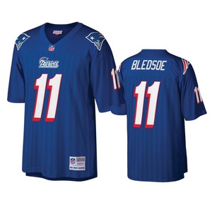 New England Patriots Drew Bledsoe Royal Vintage Replica Jersey