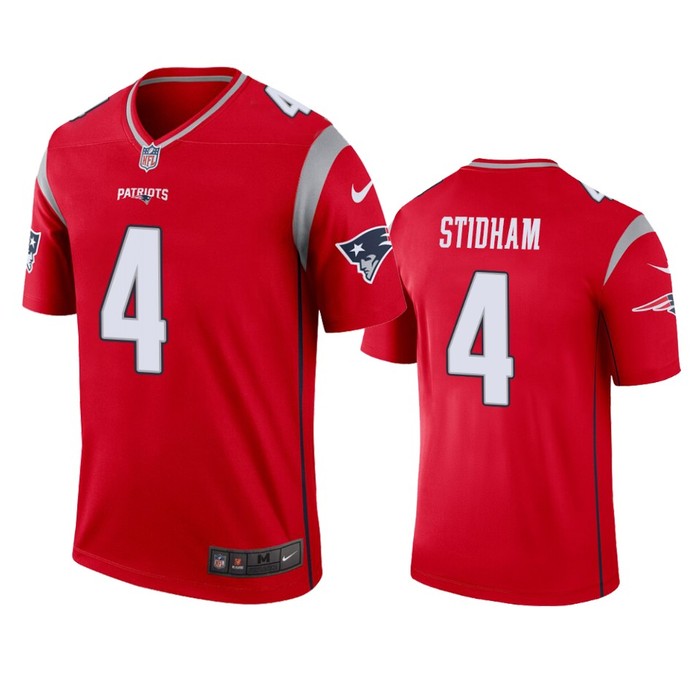 New England Patriots Jarrett Stidham Red Inverted Legend Jersey