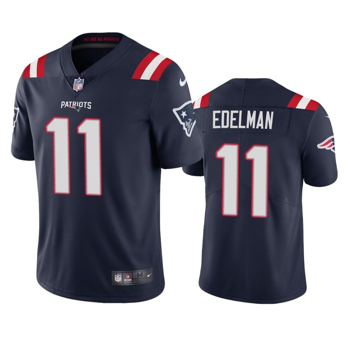 New England Patriots Julian Edelman Navy 2020 Vapor Limited Jersey - Mens - Cocomos