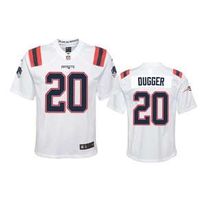 New England Patriots Kyle Dugger White 2020 Nfl Draft Game Jersey