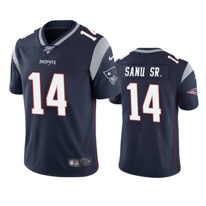 New England Patriots Mohamed Sanu Navy 100th Season Vapor Limited Jersey