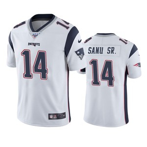 New England Patriots Mohamed Sanu White 100th Season Vapor Limited Jersey