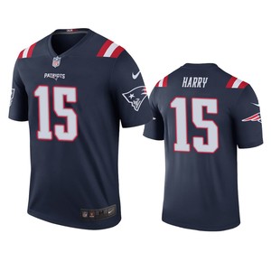 New England Patriots Nkeal Harry Navy Color Rush Legend Jersey