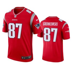 New England Patriots Rob Gronkowski Red Inverted Legend Jersey