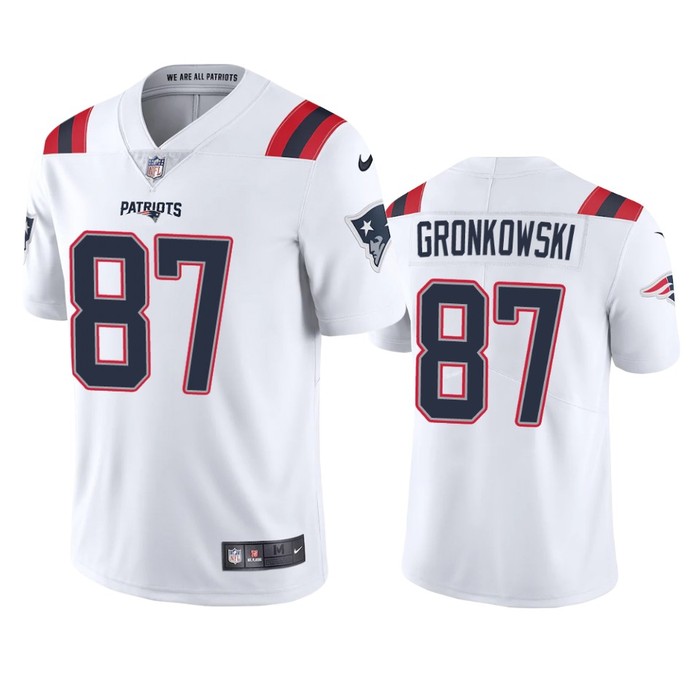 New England Patriots Rob Gronkowski White 2020 Vapor Limited Jersey - Mens