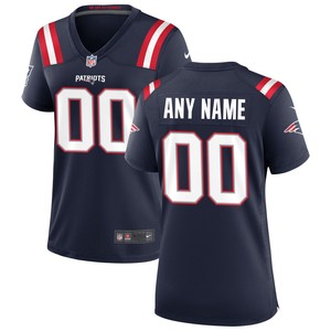 New England Patriots Womens Custom Game Jersey Navy Custom Jerseys Nfl