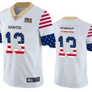 New Orleans Saints 13 White Throwback Flag Jersey