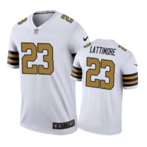 New Orleans Saints #23 Marshon Lattimore Nike Color Rush White Jersey - Cocomos