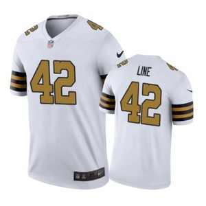 New Orleans Saints #42 Zach Line Nike Color Rush White Jersey