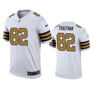 New Orleans Saints Adam Trautman White Color Rush Legend Jersey