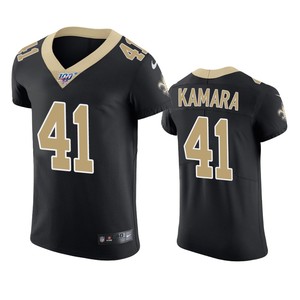 New Orleans Saints Alvin Kamara Black 100th Season Vapor Elite Jersey