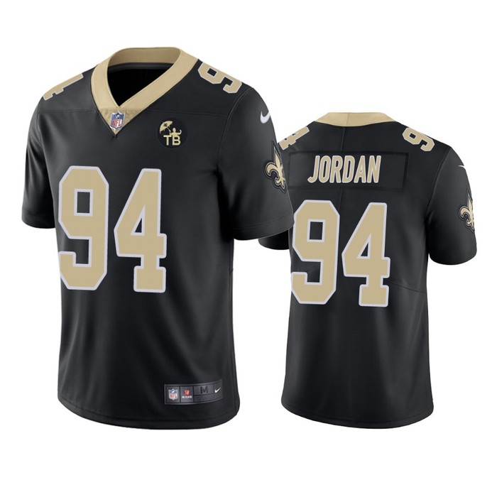 New Orleans Saints Cameron Jordan Black Tom Benson Memorial Patch Vapor Limited Jersey