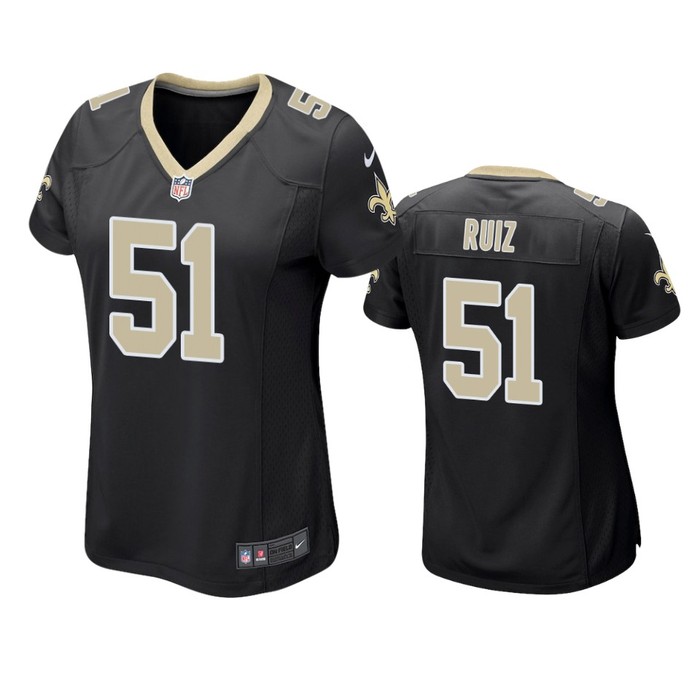 New Orleans Saints Cesar Ruiz Black 2020 Nfl Draft Game Jersey