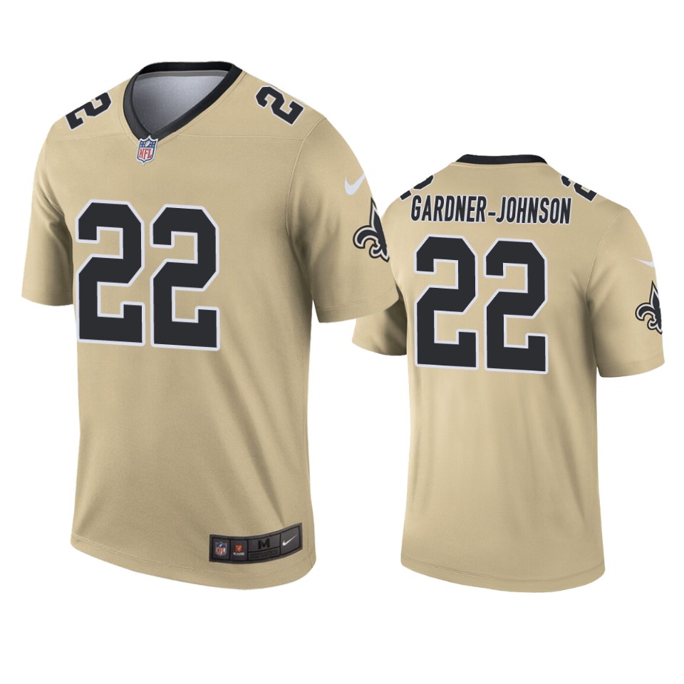 New Orleans Saints Chauncey Gardner-johnson Gold Inverted Legend Jersey - Cocomos