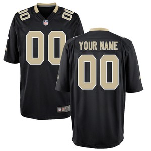 New Orleans Saints Custom Game Jersey Black Custom Jerseys Nfl