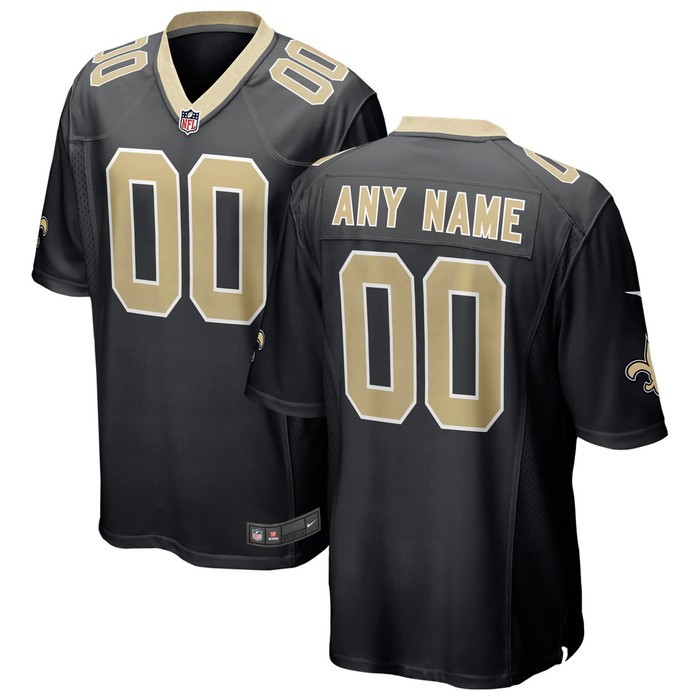 New Orleans Saints Custom Game Jersey - Black Custom Jerseys Nfl