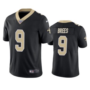 New Orleans Saints Drew Brees Black 100th Season Vapor Limited Jersey