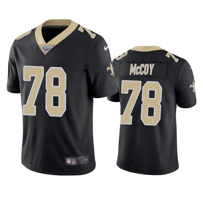 New Orleans Saints Erik Mccoy Black 100th Season Vapor Limited Jersey